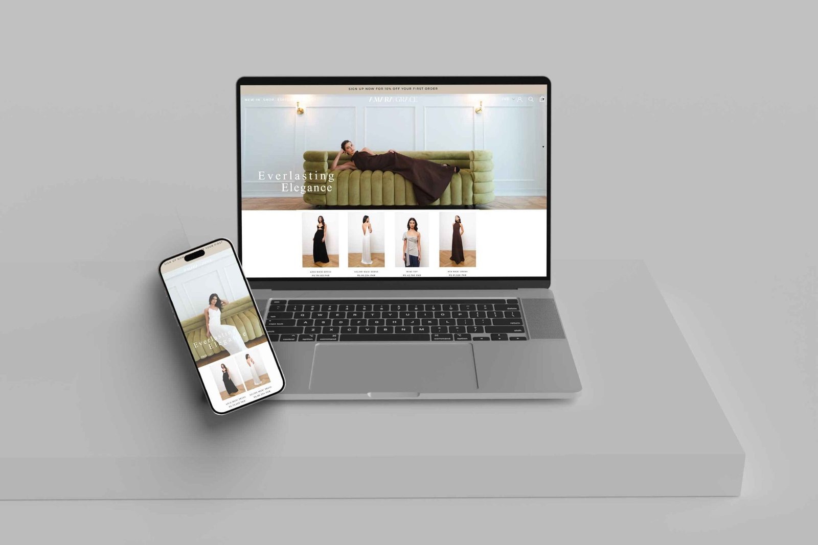 Amara Grace Shopify Fashion Store Design